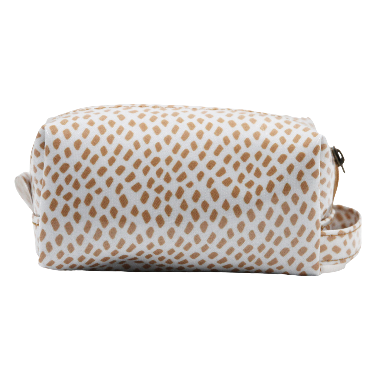 Cosmetic Bag - Scatter Gold on White