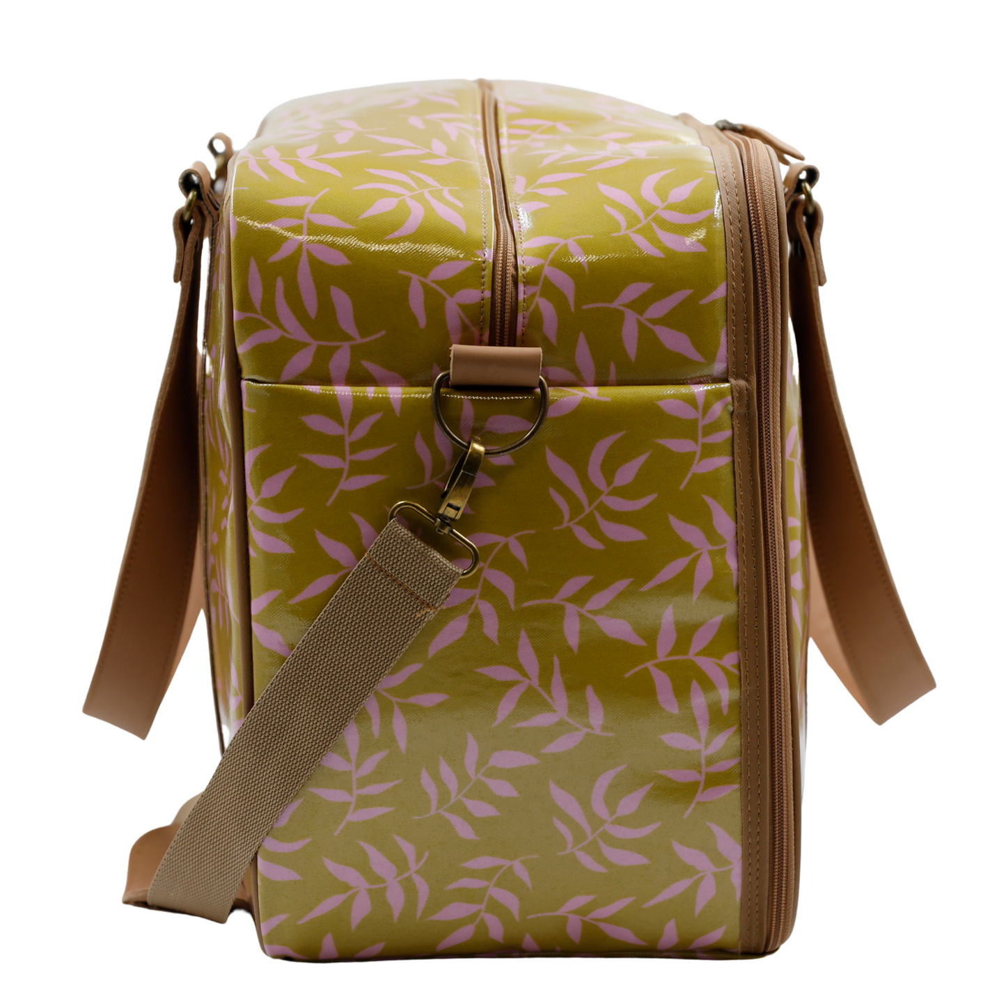Overnight Bag with Leather Handles - Golden Summer