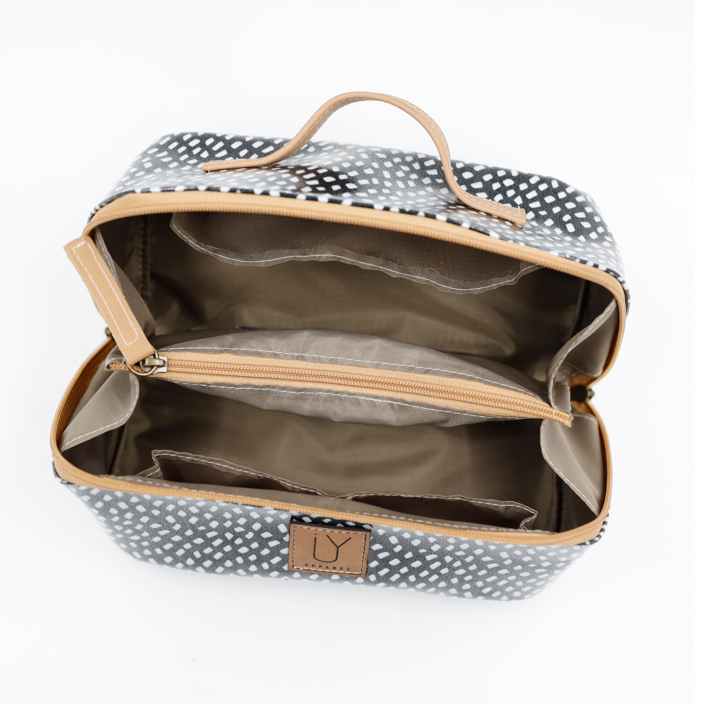 Large Cosmetic Bag - Cracked Earth Khaki