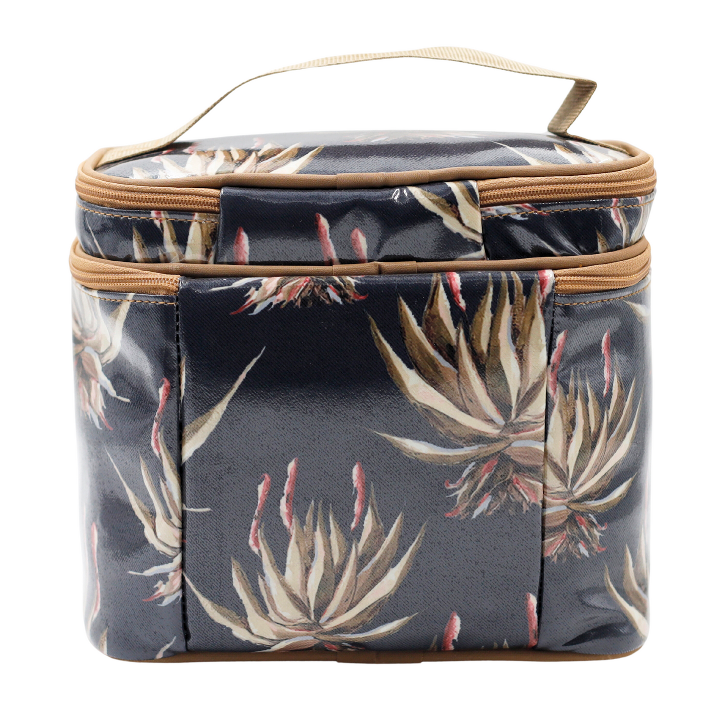 Stand Up Toiletry Bag - Navy Aloe