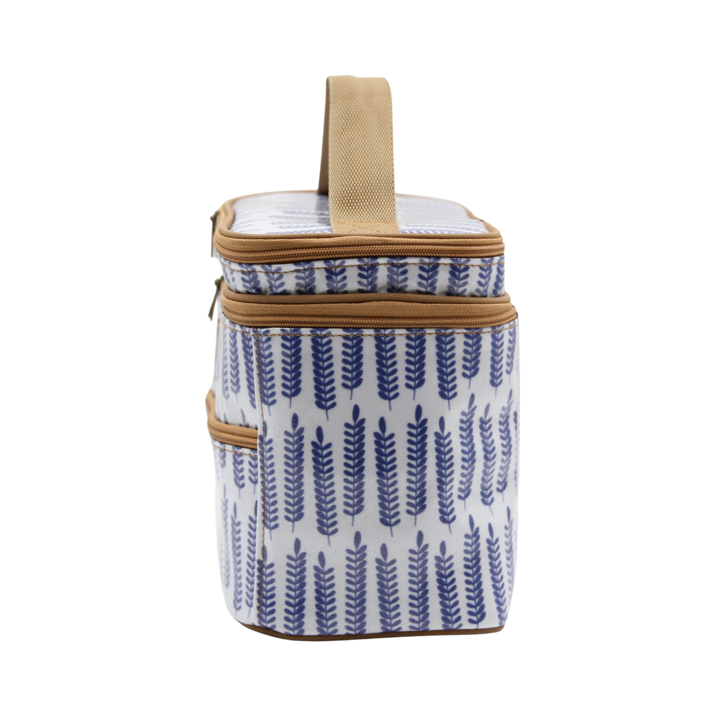 Stand Up Toiletry Bag - Leaves Blue