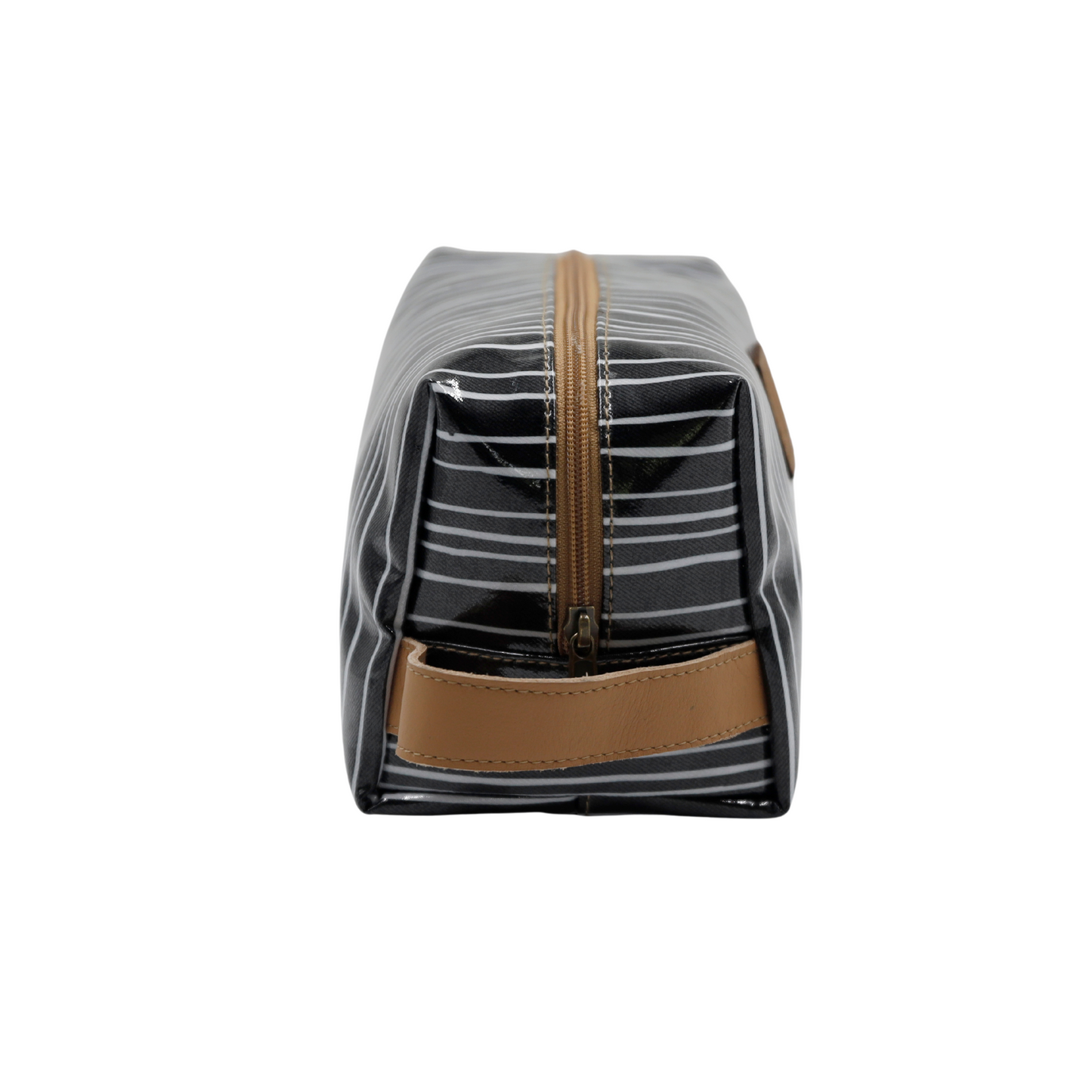 Soft Cosmetic Bag - Stripe Black on White