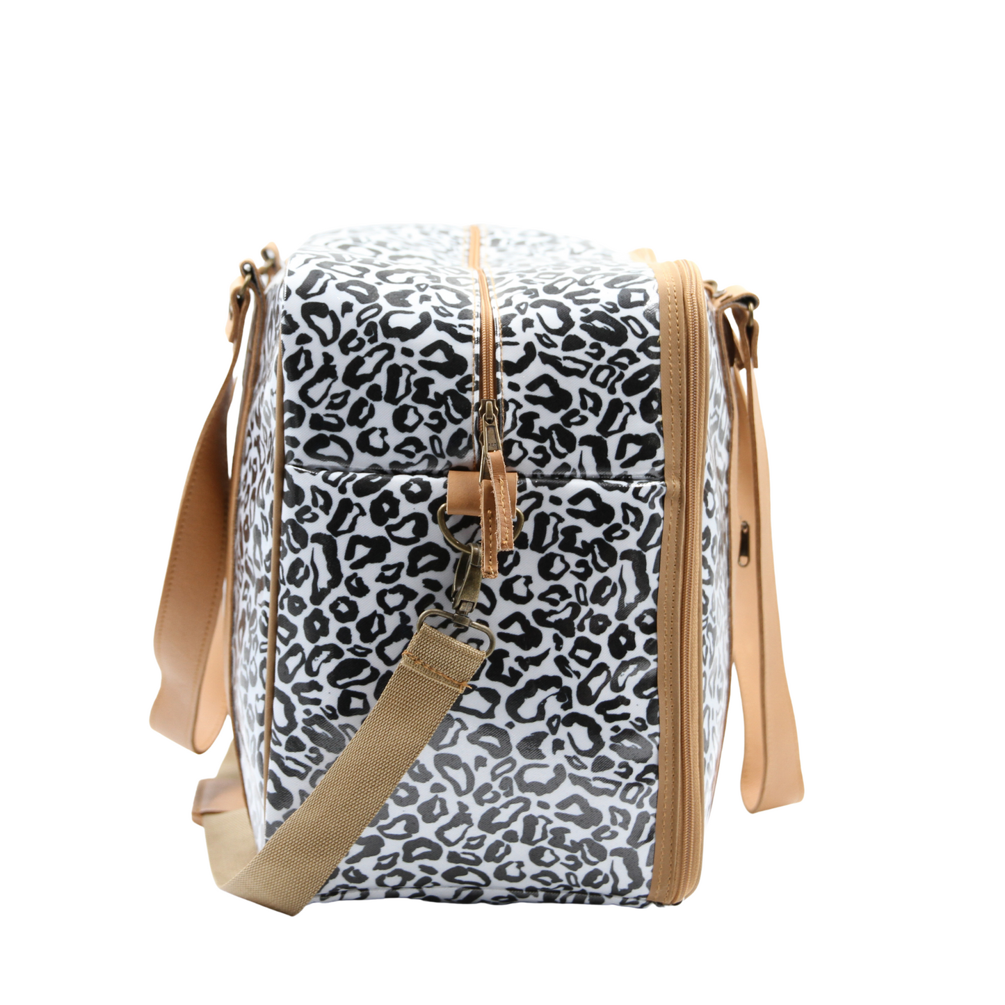 Overnight Bag with Leather Handles - African Footprint