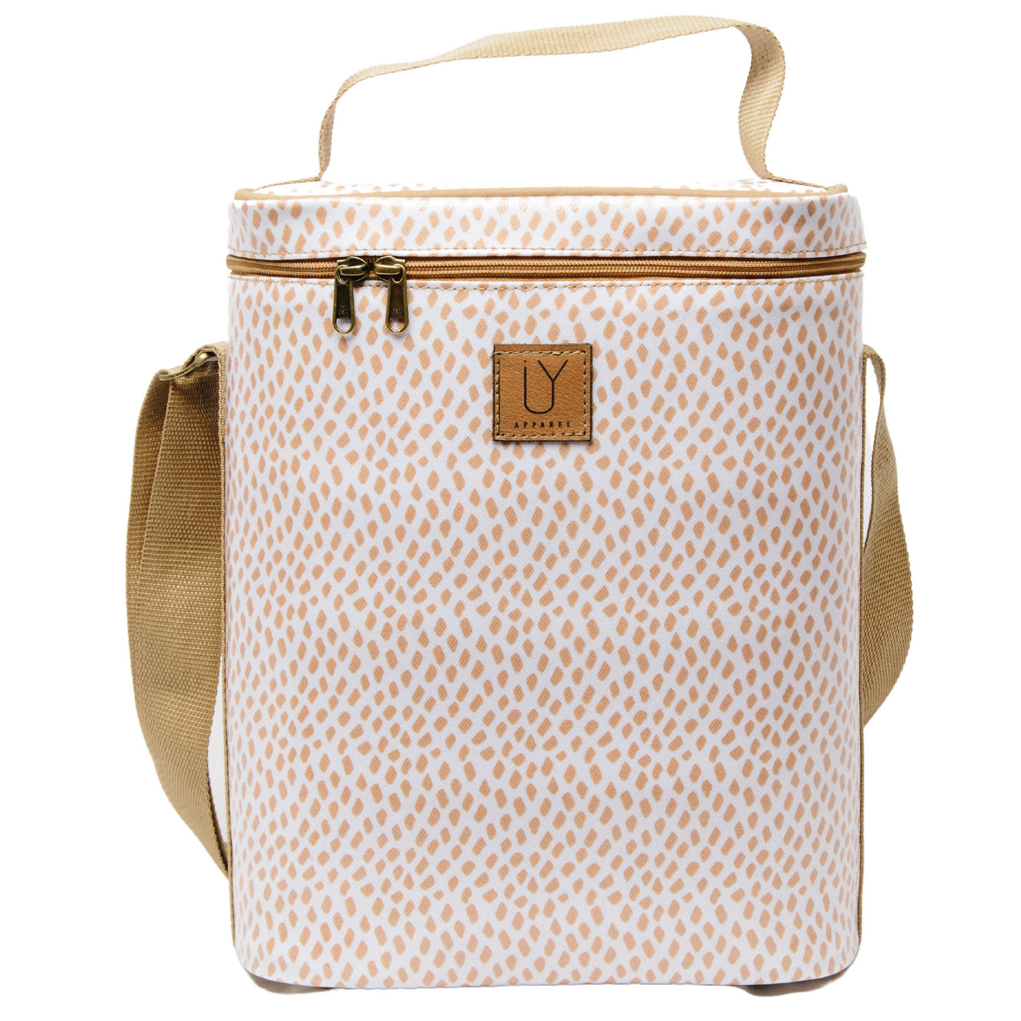 Sling Cooler - Scatter Gold on White