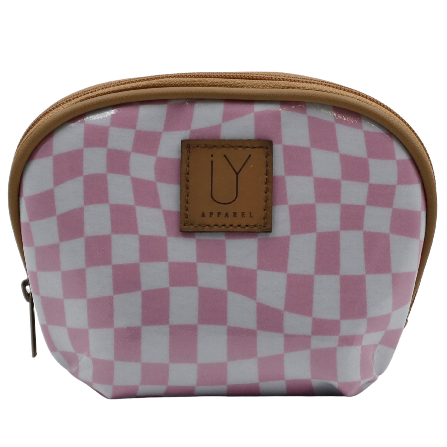 Make-up Pouch - Warped Check Pink