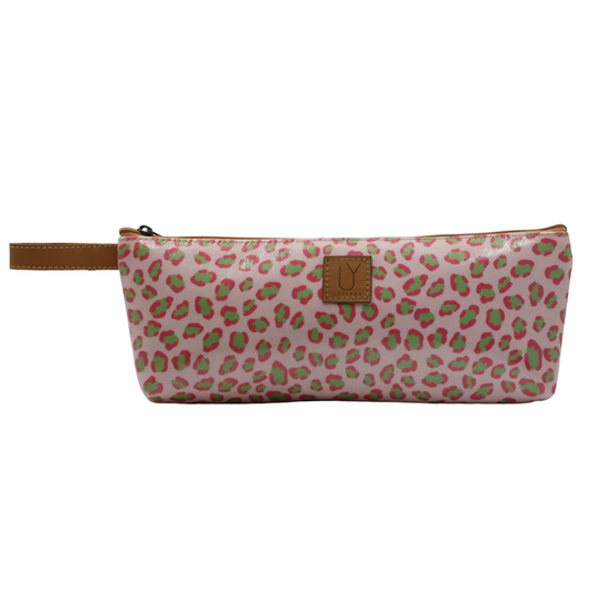 1 Zip Pencil Case - Leopard Pink