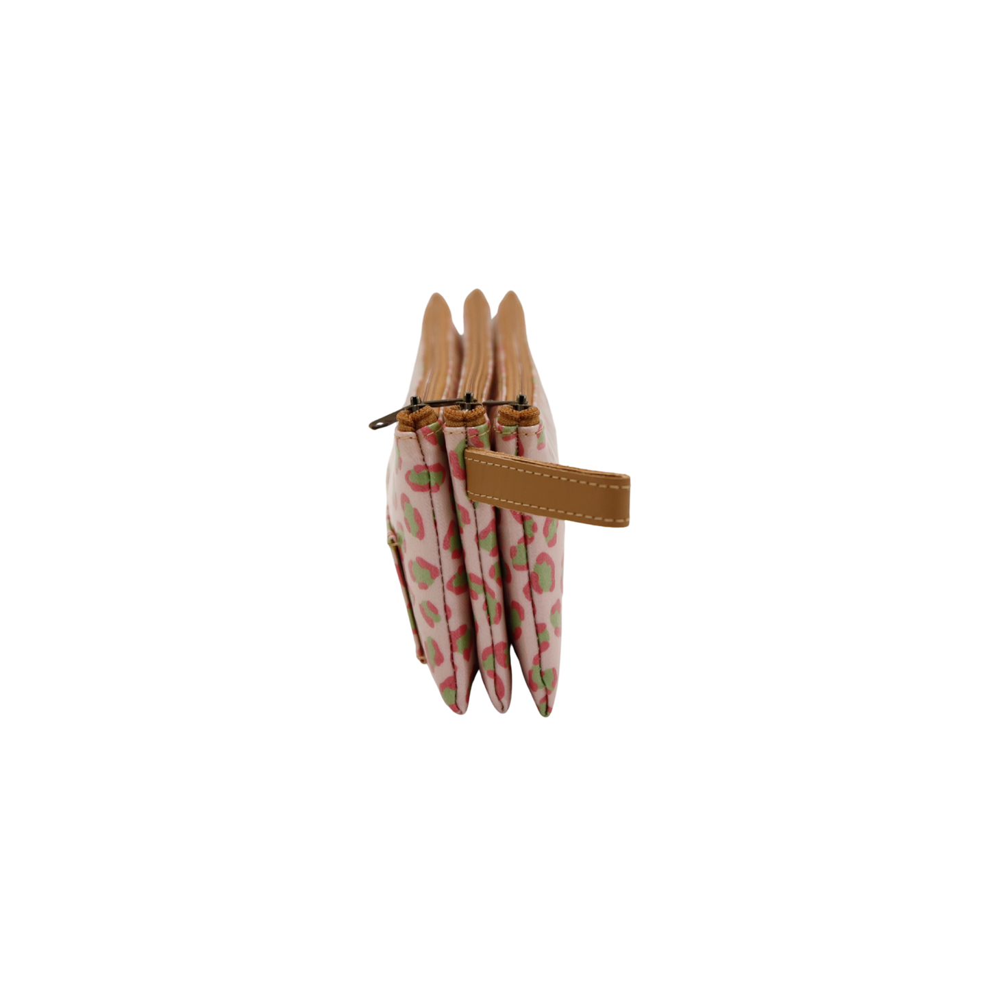 3 Zip Pencil Case - Leopard Pink