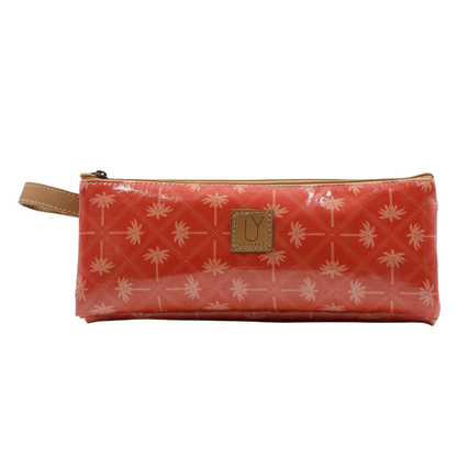3 Zip Pencil Case - Palm Tangerine