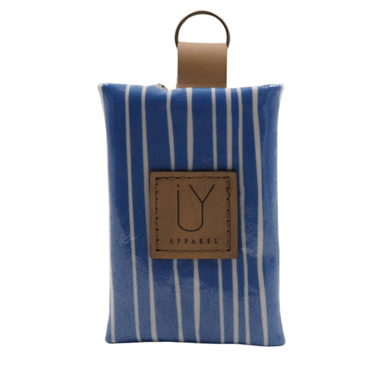 Keyring Pouch - Stripe Blue
