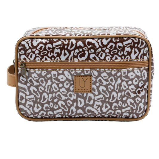 Large Toiletry Bag - African Footprint White