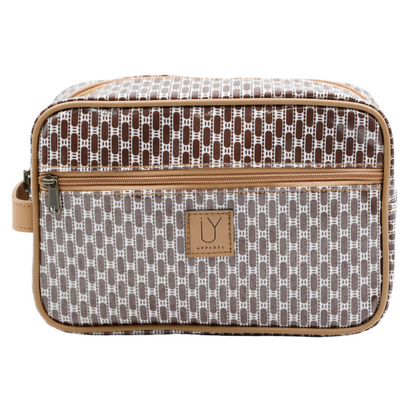 Large Toiletry Bag - African Tweed Brown