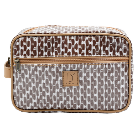 Large Toiletry Bag - African Tweed Brown