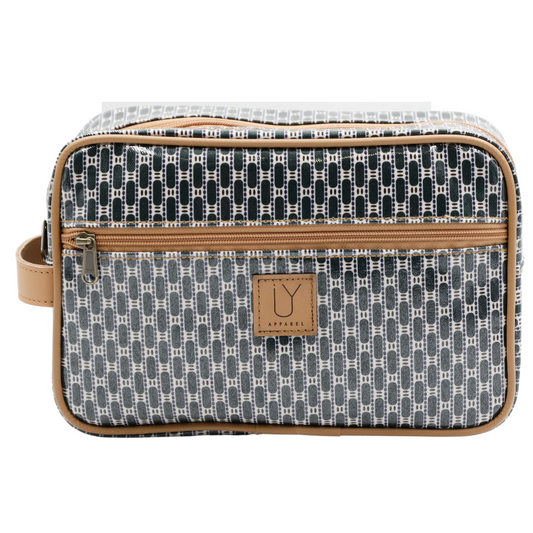 Large Toiletry Bag - African Tweed Green