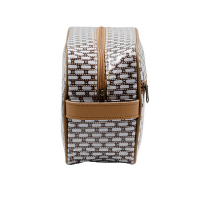 Large Toiletry Bag - African Tweed White