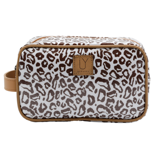 Small Toiletry Bag - African Footprint Brown
