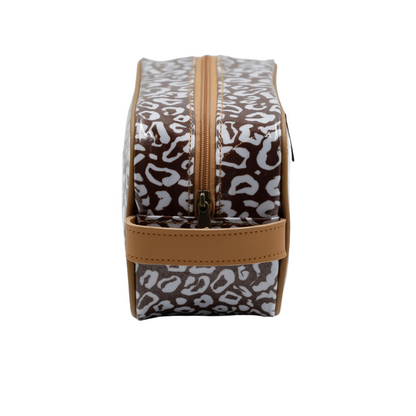 Small Toiletry Bag - African Footprint White