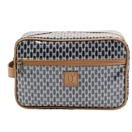 Large Toiletry Bag - African Tweed Navy