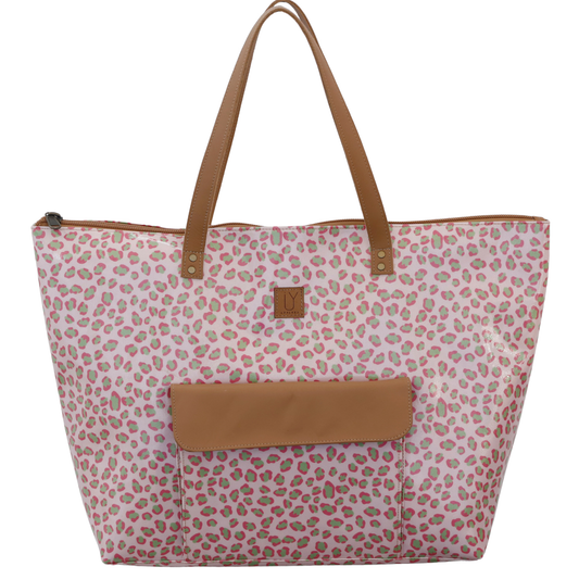 Beach Bag - Leopard Pink