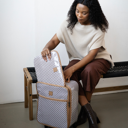 Cabin Overnight Bag - African Tweed White