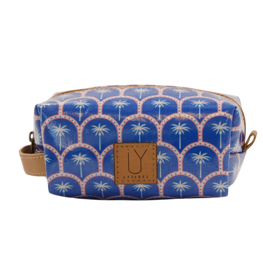 Cosmetic Bag - Palm Blue