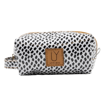 Cosmetic Bag - Scatter Black on White