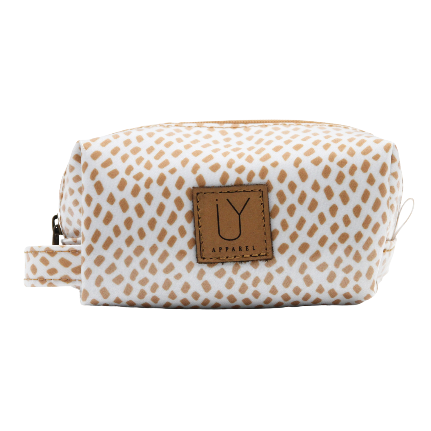 Cosmetic Bag - Scatter Gold on White