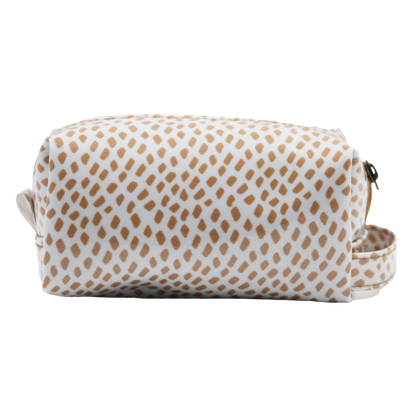 Cosmetic Bag - Scatter Gold on White