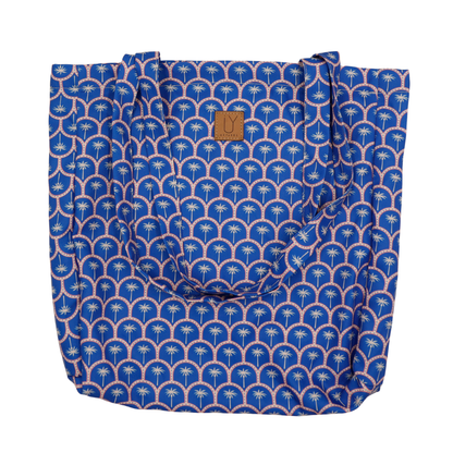 Cotton Tote - Blue Palm