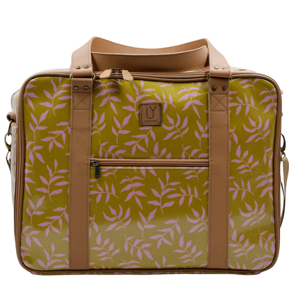 Overnight Bag with Leather Handles - Golden Summer