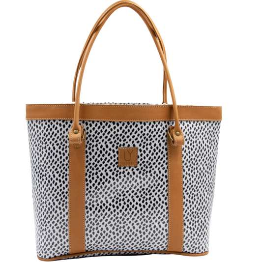 Jozi Tote - Scatter Black on White