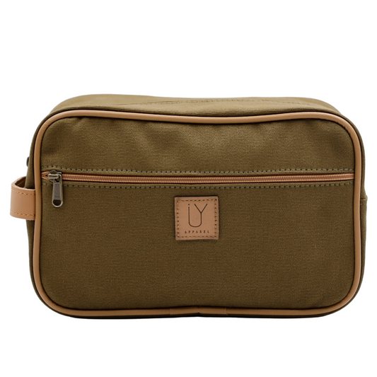 Large Toiletry Bag - Khaki Canvas