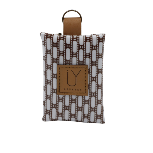 Keyring Pouch - African Tweed White