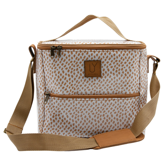 Lunch Cooler - Scatter Gold on White