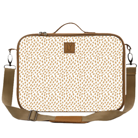 Laptop Bag - Scatter Gold on White