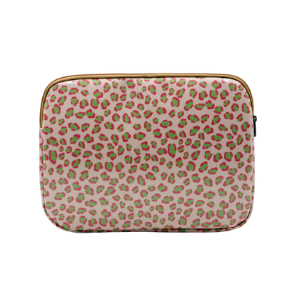 Laptop Sleeve Medium - Leopard Pink