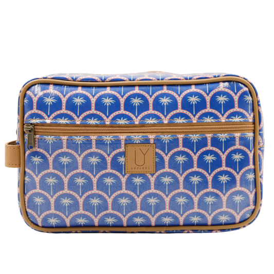 Large Toiletry Bag - Palm Blue
