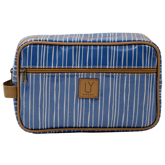 Large Toiletry Bag - Stripe Blue