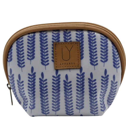 Make-up Pouch - Leaves Blue