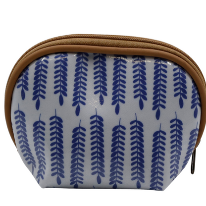 Make-up Pouch - Leaves Blue