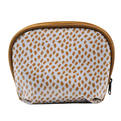 Make-up Pouch - Scatter Gold on White