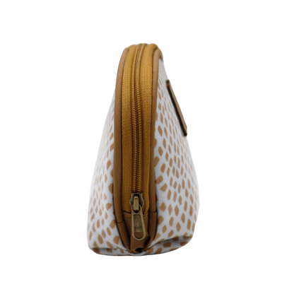 Make-up Pouch - Scatter Gold on White
