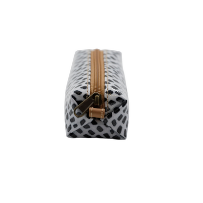 Mini Cosmetic Pouch - Scatter Black on White