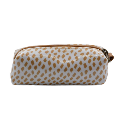 Mini Cosmetic Pouch - Scatter Gold on White