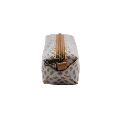 Mini Cosmetic Pouch - Scatter Gold on White
