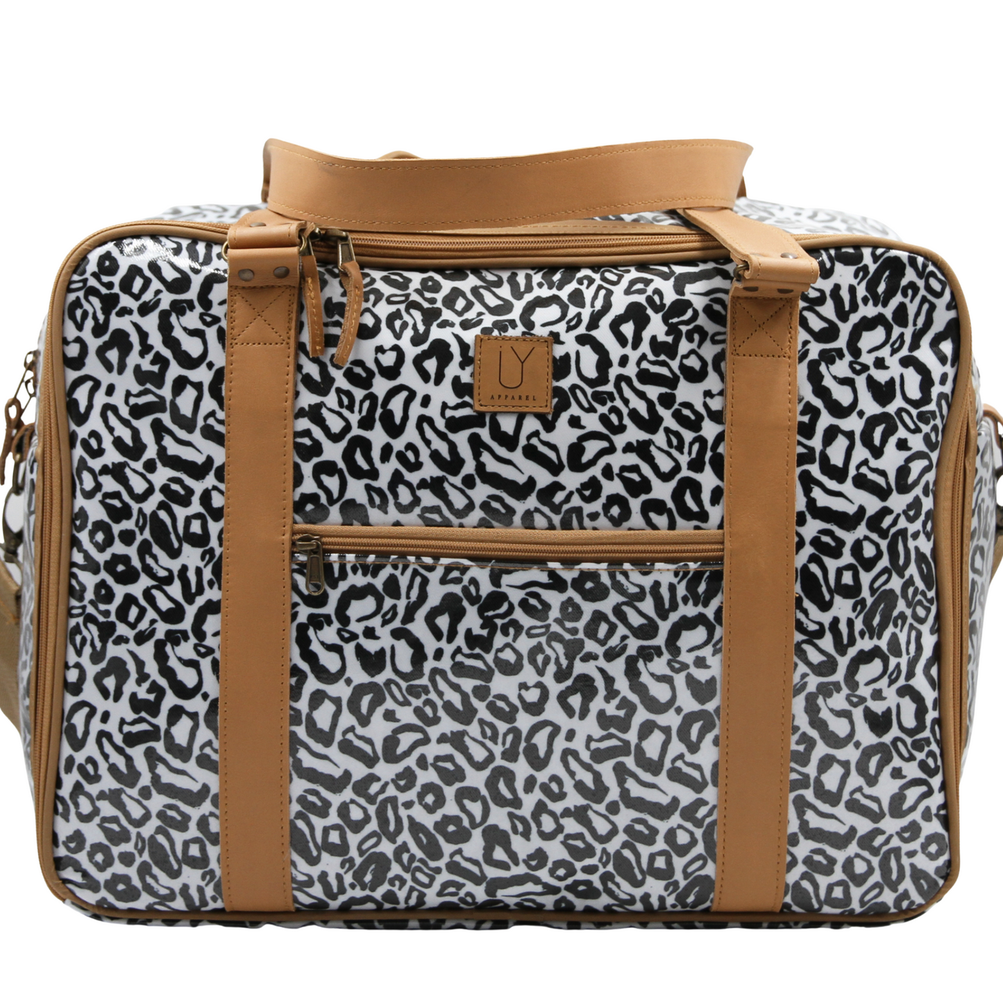 Overnight Bag with Leather Handles - African Footprint