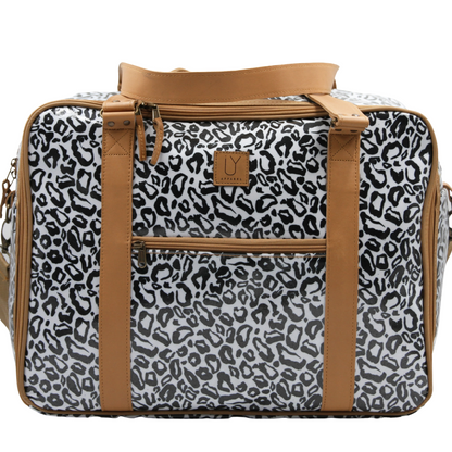 Overnight Bag with Leather Handles - African Footprint