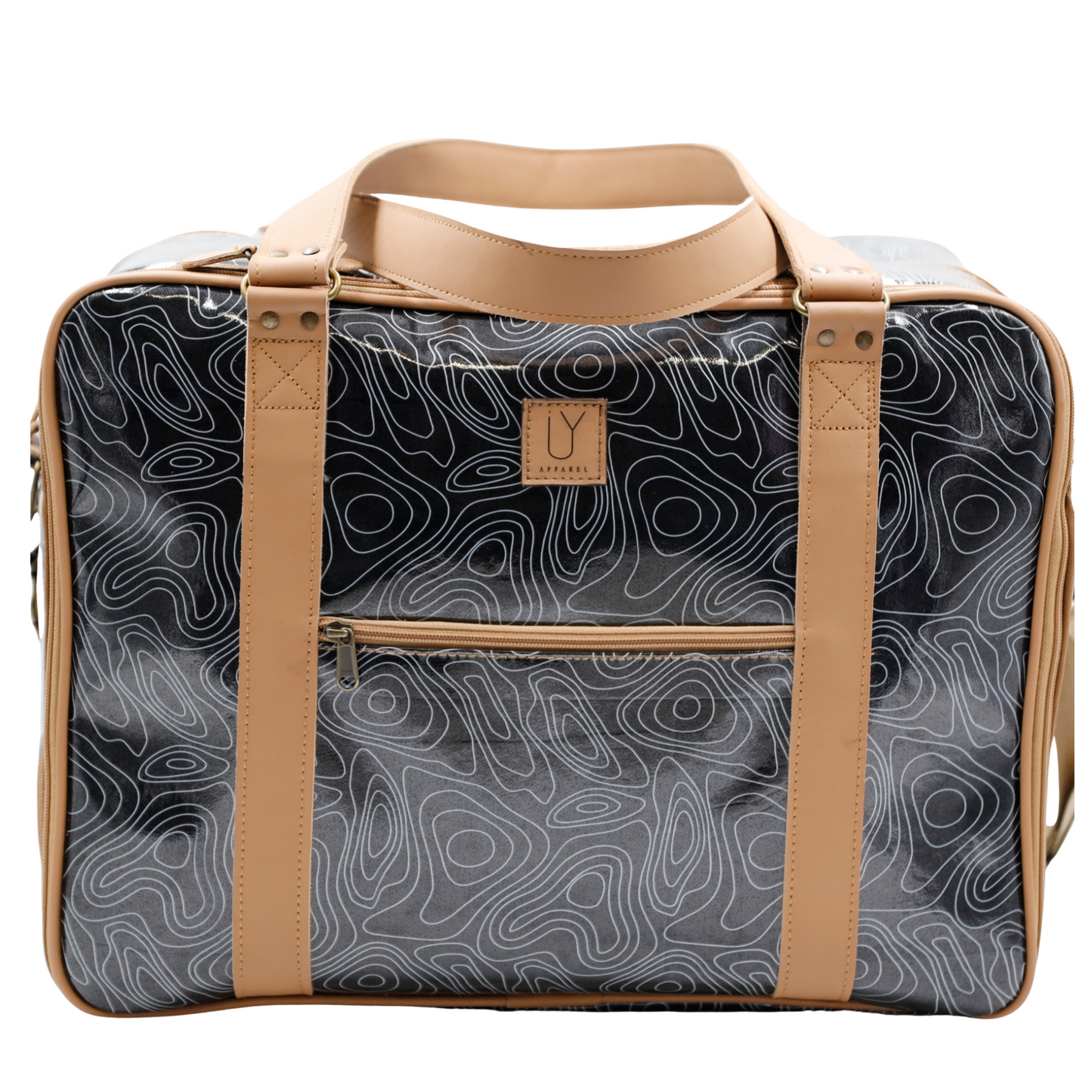 Overnight Bag with Leather Handles - Crazy Contours