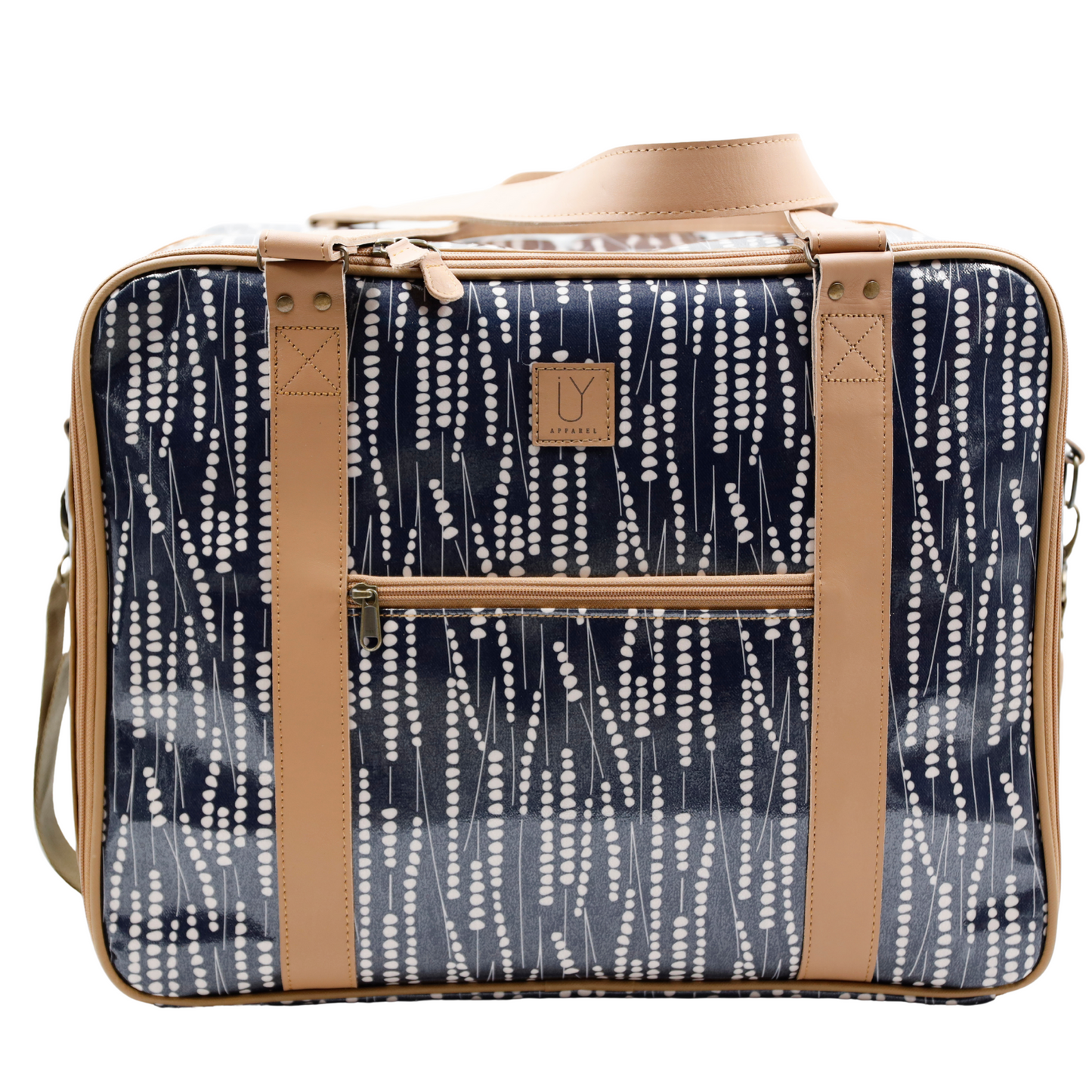 Overnight Bag with Leather Handles - Reed Black