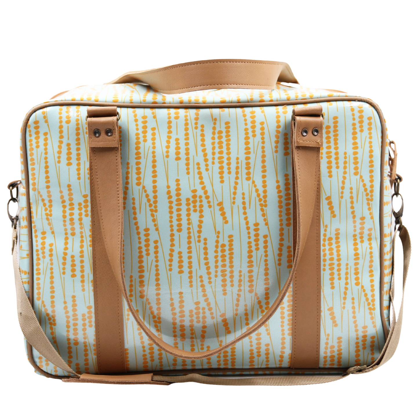 Overnight Bag with Leather handles - Reed Yellow