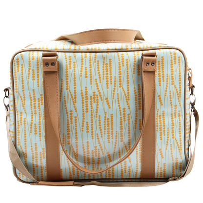 Overnight Bag with Leather handles - Reed Yellow